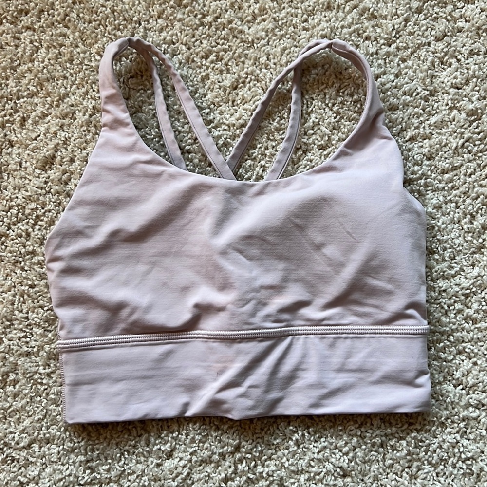 Lululemon Long Line Energy Bra - Light Pink Size 4